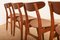 CH-30 Chairs in Solid Teak & Veneered Plywood by Hans J. Wegner for Carl Hansen, 1952, Set of 4 4