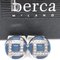 0.40K White Diamond, Light Blue Chalcedony & White Gold Cufflinks from Berca 2