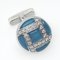 0.40K White Diamond, Light Blue Chalcedony & White Gold Cufflinks from Berca, Image 8
