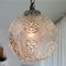 Small Mid-Century Clear Glass and Brass Pendant Lamp, 1960s 7