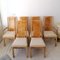 Mid-Century Art Deco Revival Burr Elm Dining Chairs from Thomasville, USA, 1970s, Set of 6, Image 1