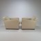 Cream Leather Armchairs by Antonio Citterio for B&B Italia, 1980s, Set of 2 4