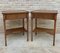 Early 20th Century French Walnut Nightstands or Side Tables, Set of 2 1