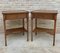 Early 20th Century French Walnut Nightstands or Side Tables, Set of 2, Image 1