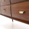 Chest of Drawers with Glass Top and Brass Handles, 1950s 11