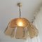 Large Art Nouveau Style Portuguese Gold Glass Pendant Lamp 2