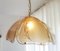 Large Art Nouveau Style Portuguese Gold Glass Pendant Lamp 3