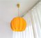 Minimalist Scandinavian Canary Yellow Acrylic Pendant Lamp, 1970s 3