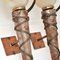 Art Deco Steel, Copper and Glass Sconces, Set of 2 4