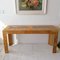 Large Mid-Century Art Deco Revival Burl Wood Veneered Console Table with Inset Glass Panels from Thomasville, USA, 1970s 1