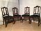 Vintage Louis XV Style Oak Dining Chairs, 1940s, Set of 4 1