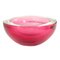 Big Crystal and Ruby Murano Glass Centerpiece Bowl by Mandruzzato Murano 1