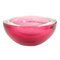 Big Crystal and Ruby Murano Glass Centerpiece Bowl by Mandruzzato Murano, Image 1
