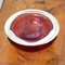 Big Crystal and Ruby Murano Glass Centerpiece Bowl by Mandruzzato Murano 3