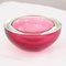 Big Crystal and Ruby Murano Glass Centerpiece Bowl by Mandruzzato Murano 6