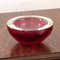 Big Crystal and Ruby Murano Glass Centerpiece Bowl by Mandruzzato Murano 4