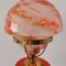 French Country Oil Lamp Style Orange Murano Glass Table Lamp, 1980s 10