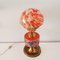 French Country Oil Lamp Style Orange Murano Glass Table Lamp, 1980s, Image 3