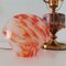 French Country Oil Lamp Style Orange Murano Glass Table Lamp, 1980s, Image 6