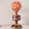 French Country Oil Lamp Style Orange Murano Glass Table Lamp, 1980s, Image 1