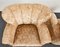 Art Deco Macassar Veneer Fan Lounge Chairs and Coffee Table, Austria, 1930s, Set of 2 8