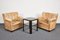 Art Deco Macassar Veneer Fan Lounge Chairs and Coffee Table, Austria, 1930s, Set of 2, Image 1