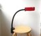 Industrial Italian Red Metal Gooseneck Desk Lamp from Targetti Sanke, 1970s, Image 1