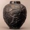 Archers Vase in Black Glass by René Lalique 6