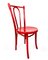 Set aus roten Esszimmerstühlen aus Holz, 1970er 6
