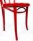 Set aus roten Esszimmerstühlen aus Holz, 1970er 3