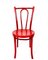 Set of Red Wooden Dining Chairs, 1970s, Image 4