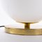 Italian Globe Table Lamp in Opal Glass and Brass 4