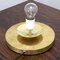 Lampada da tavolo in vetro opalino a forma di pietra con base in ottone, Immagine 8