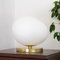 Stone-Shaped Opal Glass Table Lamp with Brass Base 10