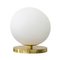 Stone-Shaped Opal Glass Table Lamp with Brass Base 2