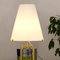 Lampe de Bureau Vintage avec Blocs en Verre de Murano, Cadre en Laiton et Abat-Jour en Verre Opalin 12