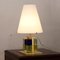 Vintage Table Lamp with Murano Glass Blocks, Brass Frame and Opal Glass Shade 10