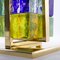 Lámpara de mesa vintage con bloques de cristal de Murano, marco de latón y pantalla de vidrio opalino, Imagen 8