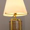 Vintage Tischlampe mit mehrfarbigem Muranoglasblock, Messingrahmen und Opalglasschirm 10