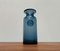 Vase Vintage en Verre Bleu avec Ornement de Sceau 21