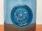 Blaue Vintage Glasvase mit Siegel Ornament 15