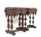 French Carved Oak Side Tables with Marble Tops, Late 19th Century, Set of 2 4
