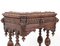 Französische Beistelltische aus geschnitzter Eiche mit Marmorplatten, spätes 19. Jh., 2er Set 12