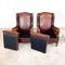 Vintage Sheep Leather Wingback Armchairs, Set of 2 20
