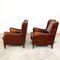 Vintage Sheep Leather Wingback Armchairs, Set of 2, Image 7
