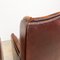 Vintage Sheep Leather Wingback Armchairs, Set of 2, Image 5