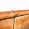 Antikes französisches 3-Sitzer Sofa aus handgefärbtem Schafsleder mit Krallenfüßen 14
