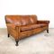 Antique French 3-Seater Sofa in Hand-Colored Sheep Leather with Claw Feet, Image 4