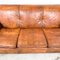 Antikes französisches 3-Sitzer Sofa aus handgefärbtem Schafsleder mit Krallenfüßen 7