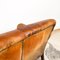 Antique French 3-Seater Sofa in Hand-Colored Sheep Leather with Claw Feet, Image 15